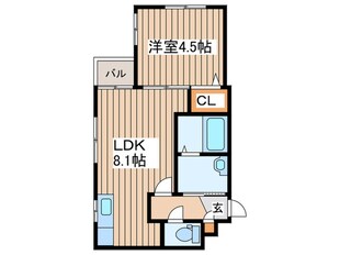 Grandir月寒２－６の物件間取画像